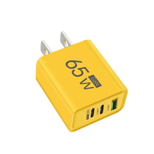 GaN Type C PD Charger 3 Ports USB Fast Charging Cellphone Adapter
