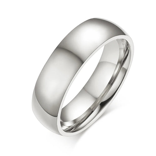 Letdiffery Simple 2/4/6/8mm Stainless Steel Wedding Rings Golden