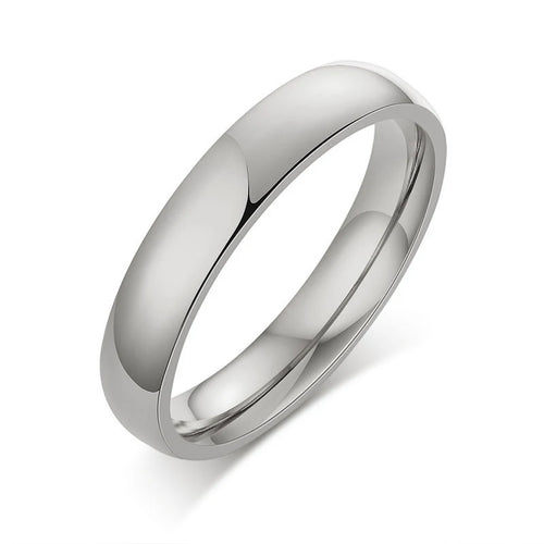 Letdiffery Simple 2/4/6/8mm Stainless Steel Wedding Rings Golden