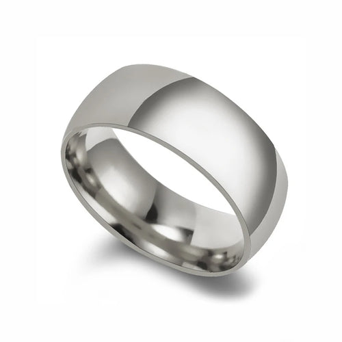 Letdiffery Simple 2/4/6/8mm Stainless Steel Wedding Rings Golden