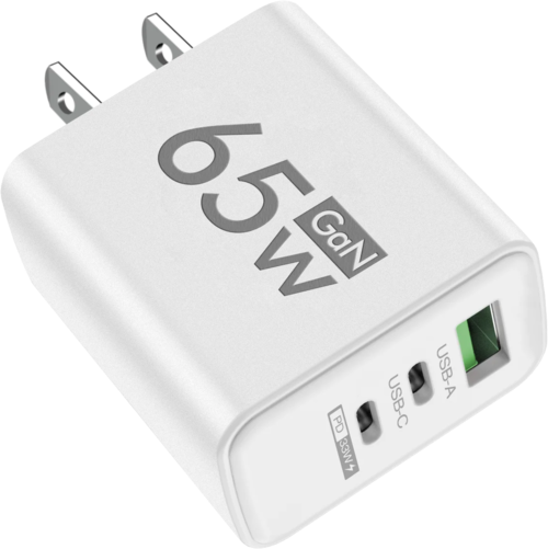 GaN Type C PD Charger 3 Ports USB Fast Charging Cellphone Adapter